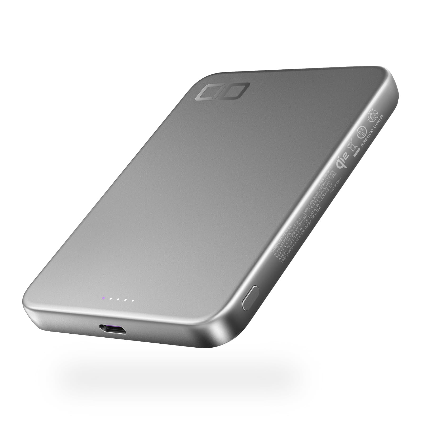 MagSafe対応 モバイルバッテリー 超薄型 [薄さ8.7mm] マグネット ワイヤレス充電 軽量 小型 タイプC PD 20W 5000mAh iPhone シリーズに対応 急速充電