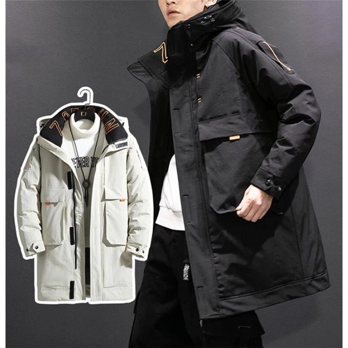 ダウンコート メンズ ロング ダウン 暖かい フード コート 冬 防寒服 紳士 5,910円