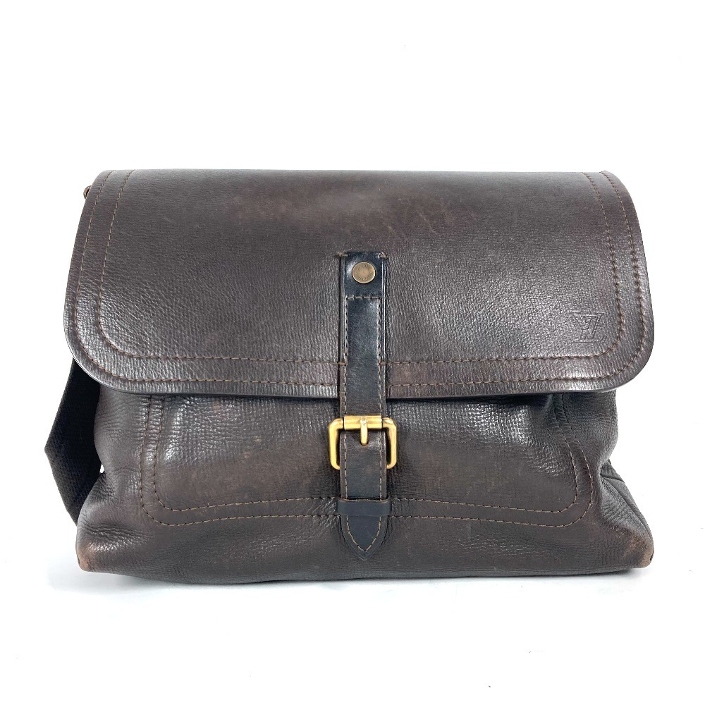 ショルダーバッグ M92994 オハマ ユタ カバン メッセンジャーバッグ フラップ ユタレザー ブラウン