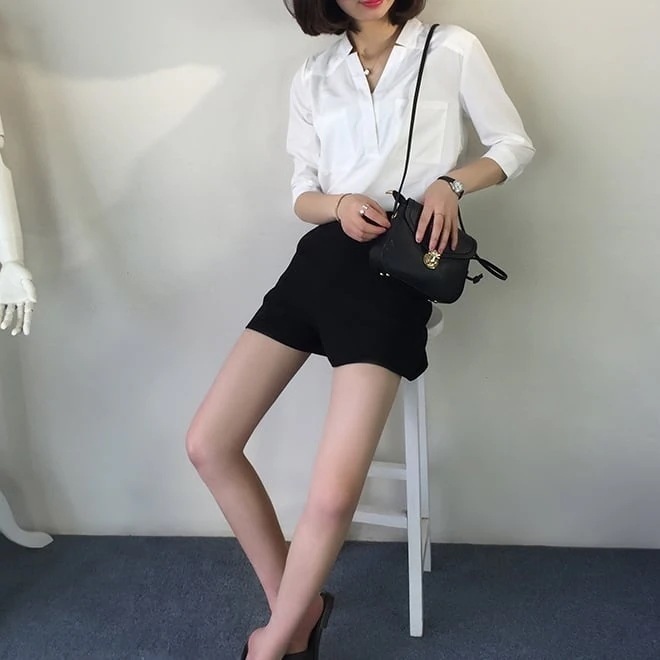 トップス 長袖 シャツ 無地 ゆったり ポケット とろみ感 ドロップショルダー ルーズ レトロ 抜け感 5,115円