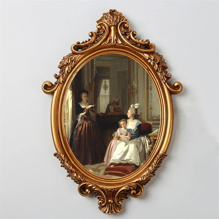 INSスタイル フォトフレーム ギャラリー レジン レトロ 額縁 壁掛け可能 スタジオ 風景 背景壁 装飾 油絵 宮廷風 エンボス 撮影道具 ヨーロッパ式クラシック