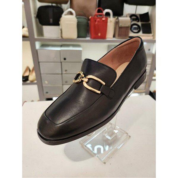 女性スクエアトゥコンフォートローファー2CM（EQESHQ717BK）（P003690150）