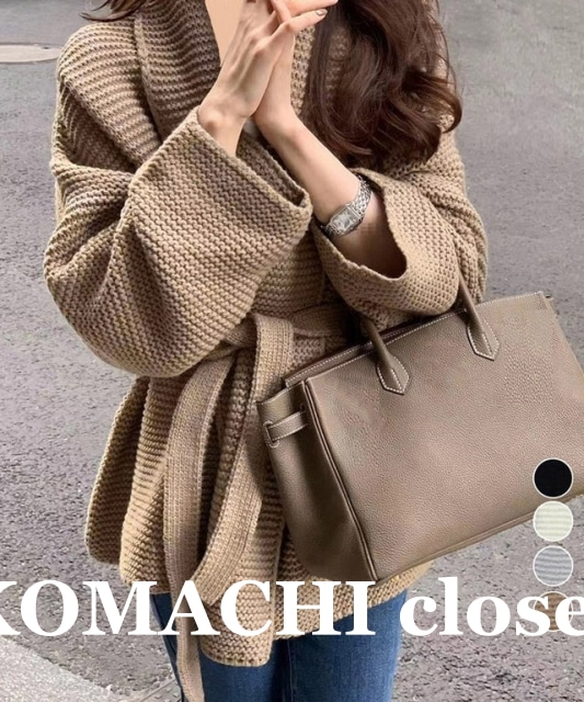 【即納】ベルト付きニットカーディガン ベルト付きカーディガン 秋服 レディース カーディガン ベルト付き ニット 羽織り オープンニット ガウン ウエストマーク ニットアウター オフィスカジュアル 5,430円