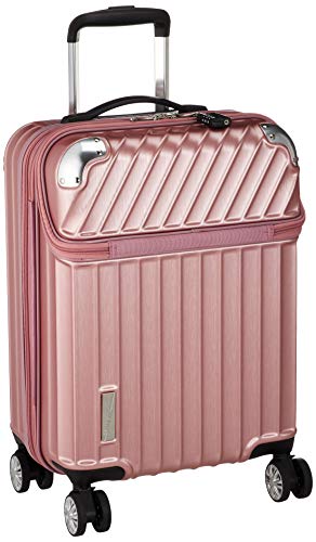 トラベリスト スーツケース ジッパー オープン モーメント 機内持ち込み可 35L 54 cm 3.4kg ピンクヘアラインエンボス