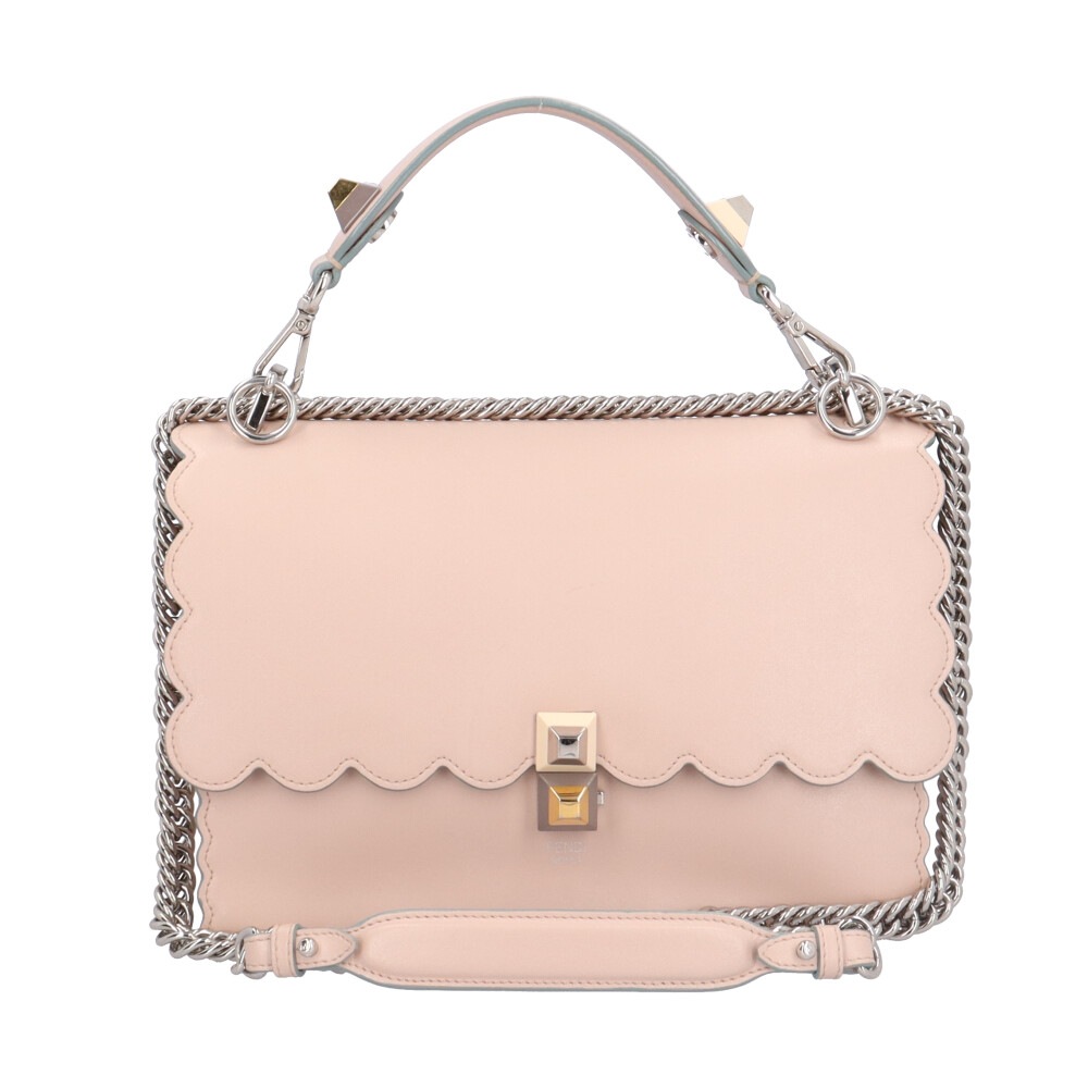 フェンディ キャナイ ショルダーバッグ レザー 8BT283 ピンク FENDI 中古 52,800円