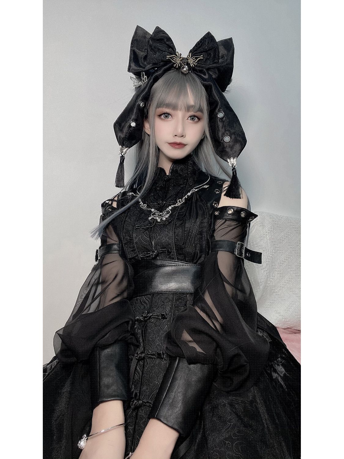 ワンピースドレスドレスカンフーガール風パンクロリータクールp-han要素新しい語ジャケットスカート