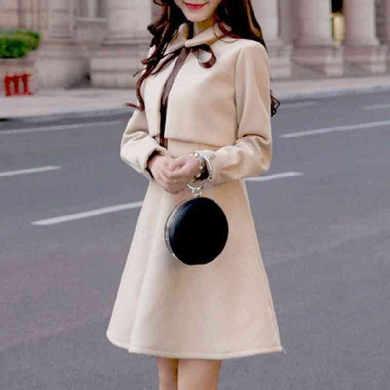 ワンピース レディース 秋 厚手 カジュアル 50代 白 しっかり Aライン 冬 人気 かわいい きれいめ 春 大きいサイズ 長袖 おしゃれ スカート 40代 黒 ロング ニット ネック トップス 体