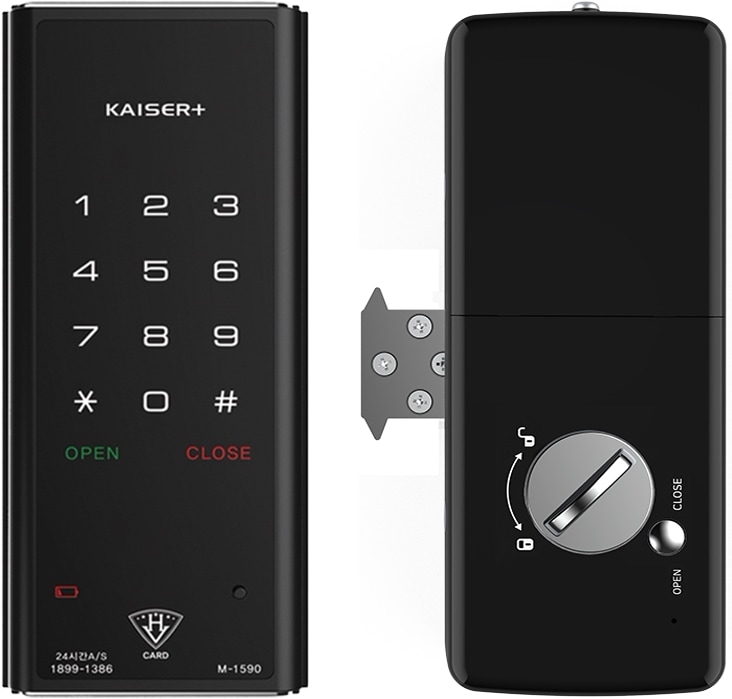 M-1500TNK 引き戸(スライディングドア)と開き戸の両方に設置可能 2つの認証方式に対応: カードキー / パスワード / オプション: リモコン Wi-Fiモジュール接続可能 - ス