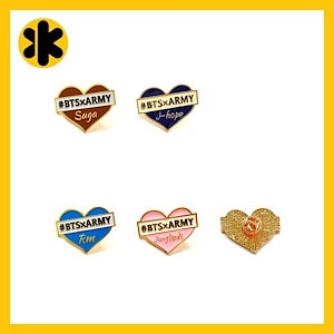 BTS オール ハート ピンバッジ ピンバッチ Qoo10] BTS ハート メタルピンバッジ KPO