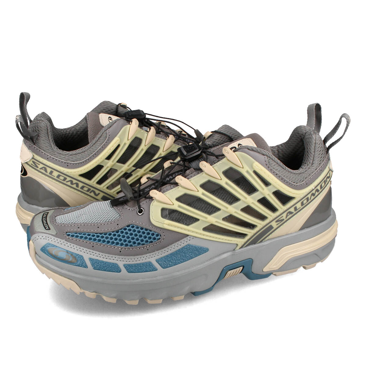 SALOMON ACS PRO PEWTER/MONUMENT/AEGEAN BLUEローカットスニーカー