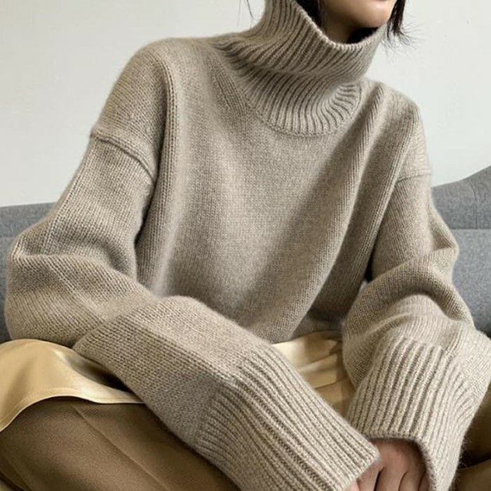 2021年 秋冬 4color タートルネック ニット セーター レディース トップス 長袖 カジュアル かわいい フェミニン きれいめ 大人可愛い 上品 きれいめカジュアル 大人ガーリー オフィスカ