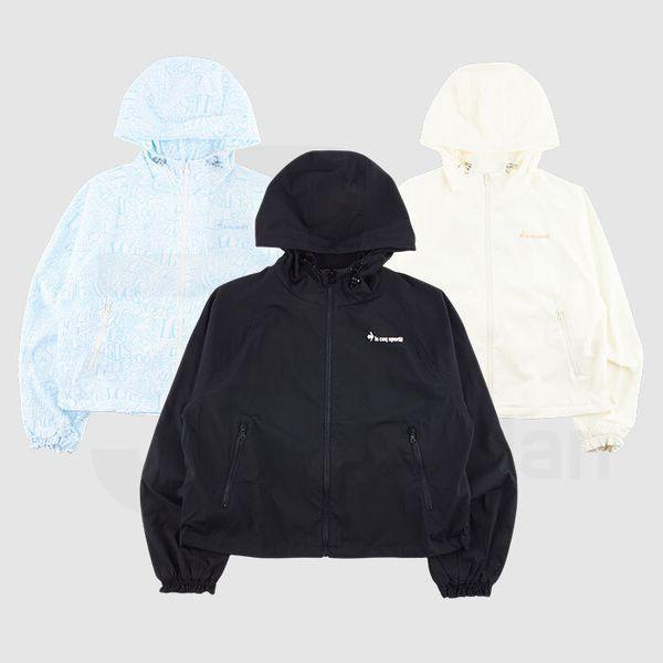 女性ルーズフィットウーブンシャーリング薄手フードジャケット QQ122OJK28_P417350229