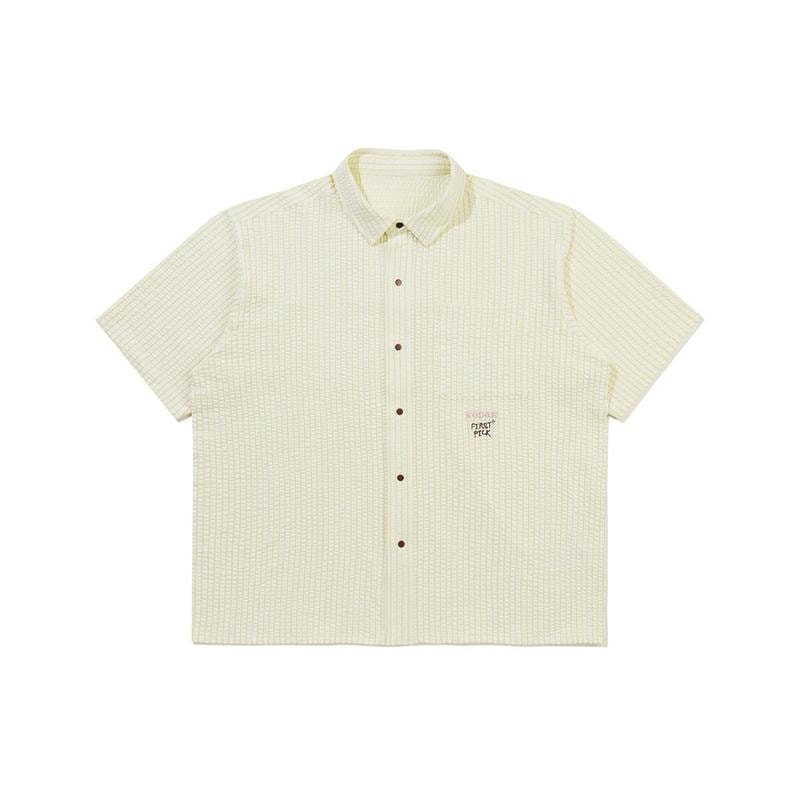 [公式]シネラウンジ シアサッカー半袖シャツ IVORY