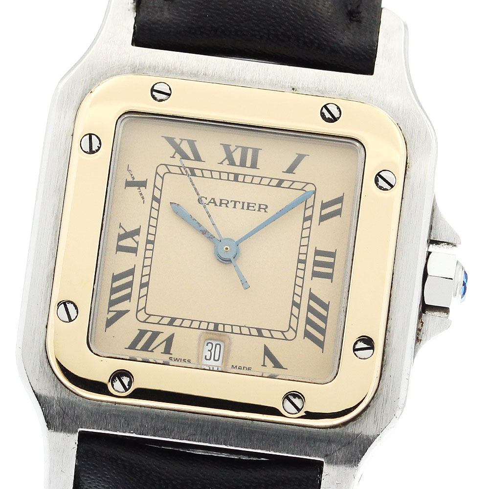カルティエ CARTIER サントスガルベLM デイト クォーツ メンズ _910596【中古】