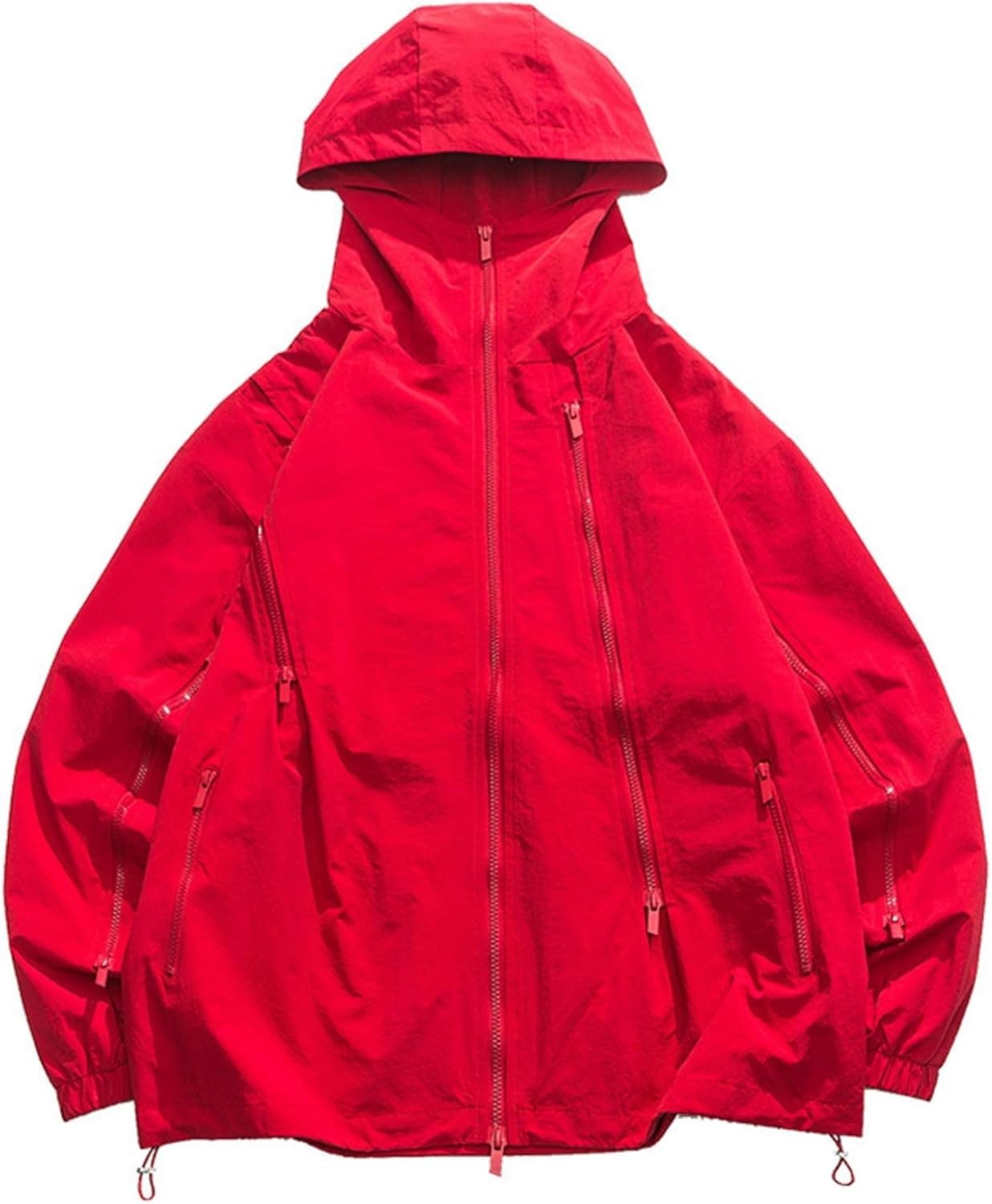 ジャケット メンズ ウインドブレーカー お洒落 ブルゾン カジュアル マウンテンジャケット アウトドア 作業服 フード付 春秋 パーカー アウター 薄手 防寒 防風 大きいサイズ