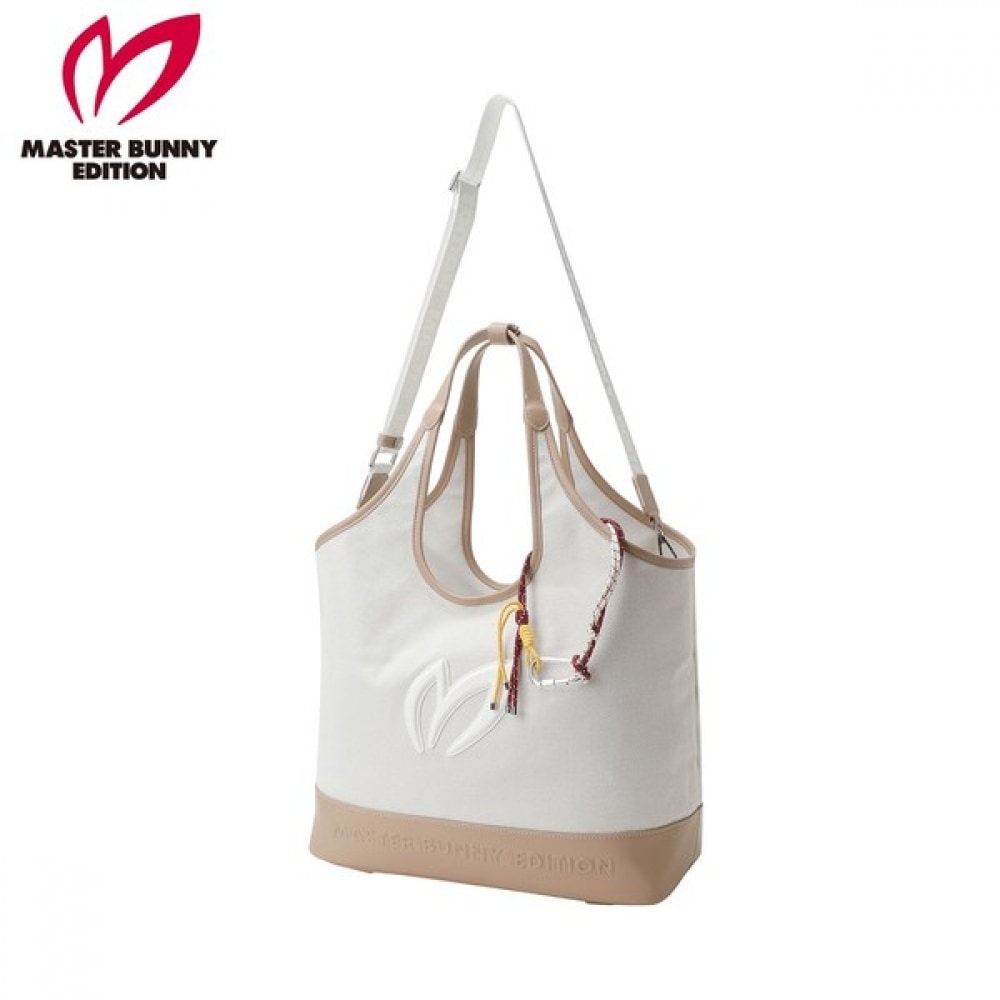 [マスターバニー] レディースカラーラインロゴビッグショッパーボストンバッグ