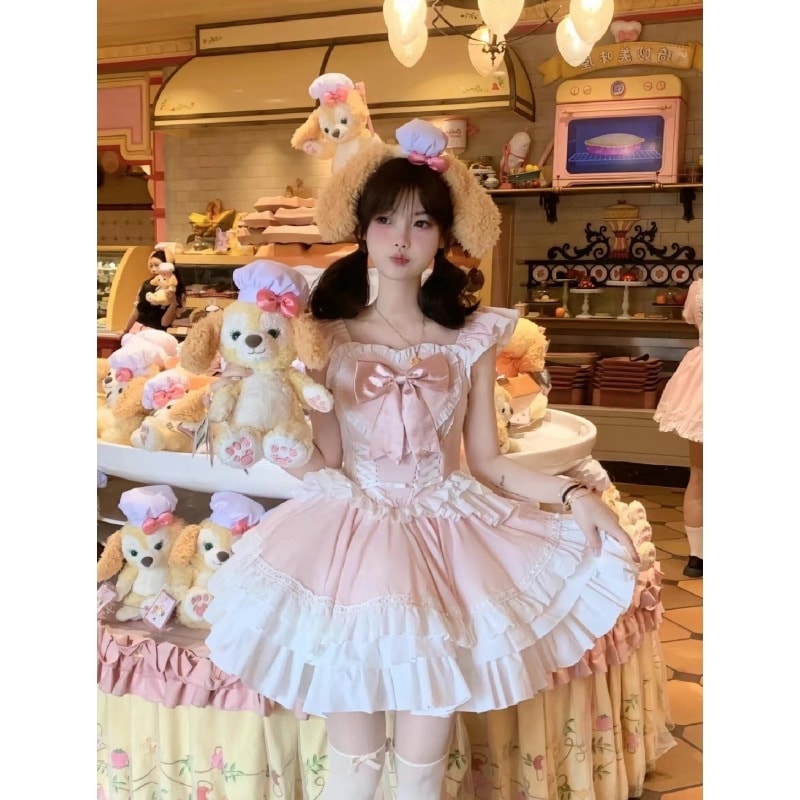 新しいスタイル 夏 蝶ネクタイ ホルタードレス コスプレ コスチューム ワンピース