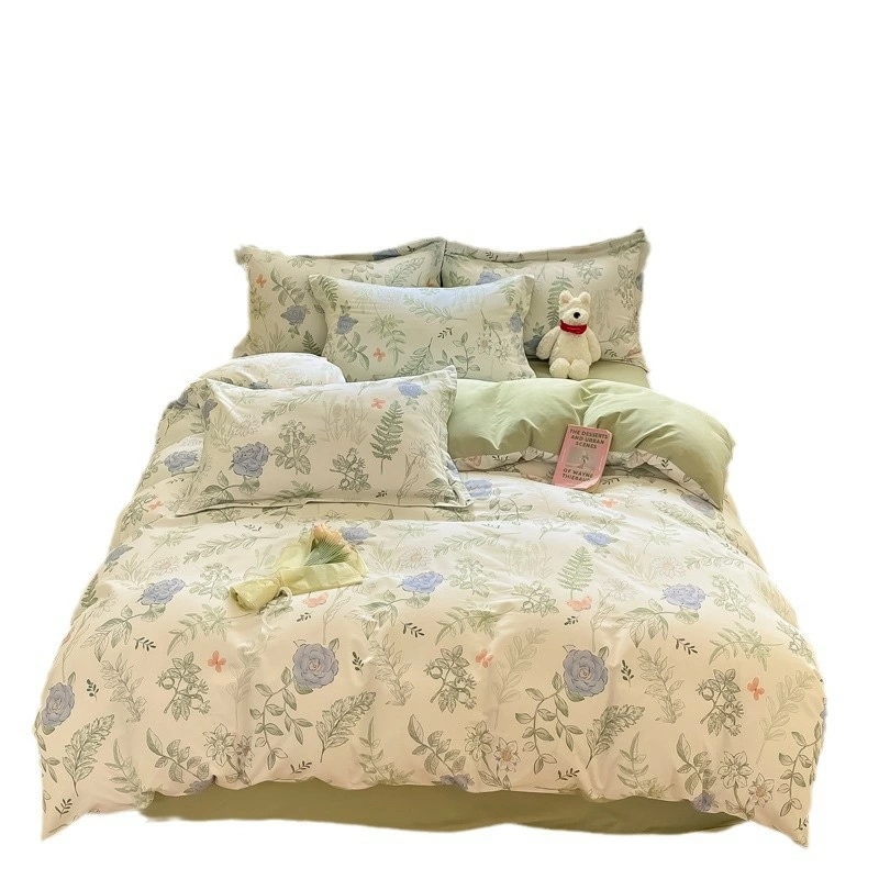 掛け布団カバー 四点セット しっかり 綿100% 秋冬用 寝具セット ベッドシーツ あたたかい ふかふか