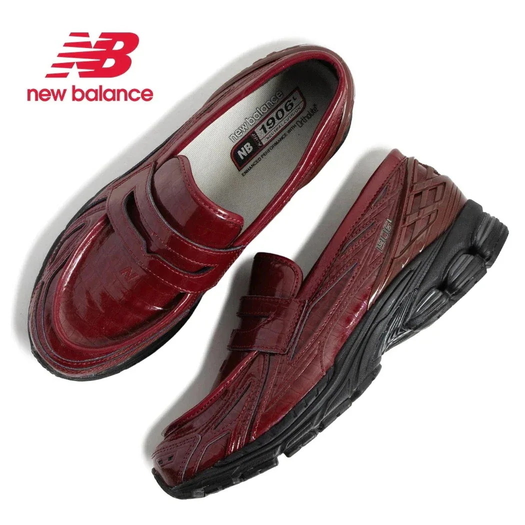 NEW BALANCE ニューバランス 1906 ローファー スニーカー U1906LCS RED CROC ( 赤 レッド クロコレザー パテント エナメル メンズ レディース ウィメンズ )