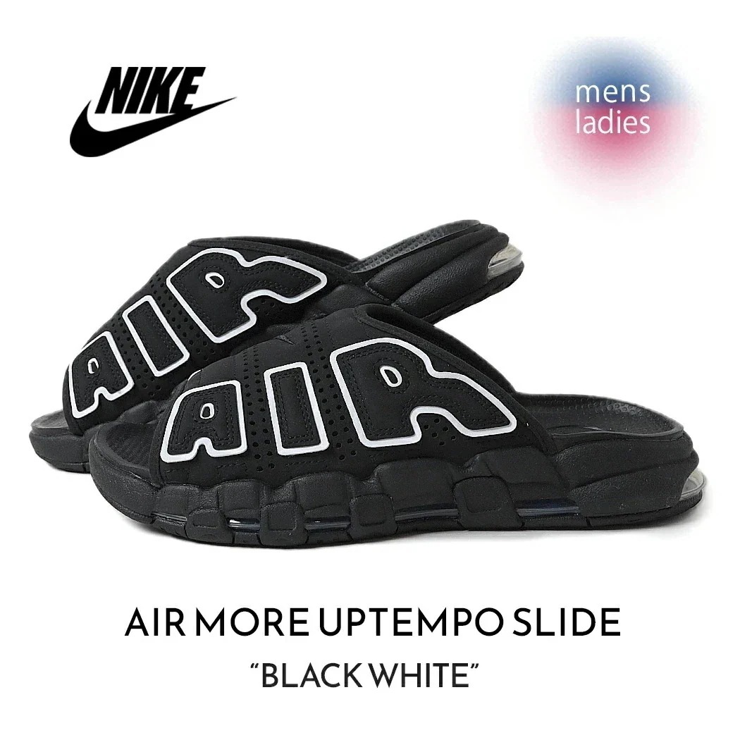 NIKE AIR MORE UPTEMPO SLIDE "BLACK WHITE" ナイキ エア モア アップテンポ スライド スニーカー 黒 モアテン DV2137-001 DV2132-001