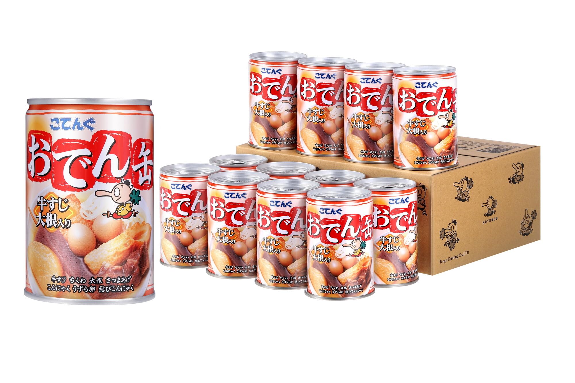 【Amazon.co.jp限定】公式 こてんぐ おでん缶牛すじ大根入り 7号缶/12入 缶詰 防災 保存食 非常食 備蓄 ローリングストック 缶切り不要 4,665円
