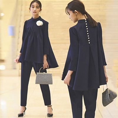 【上質】 レディース ママスーツ セットアップ パンツドレス セレモニー フォーマル 卒園式 入学式 入園式 卒業式