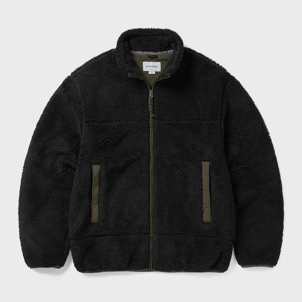 ディス・イズ・ネヴァー・ザット T シェルパフリースジャケットブラック
