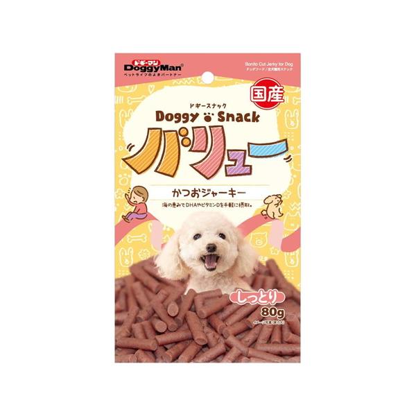 【1ケース】【お取り寄せ対象品】ドギーマンハヤシ スナックバリュー かつおジャーキー 80g [ドギースナックバリュー] *80個