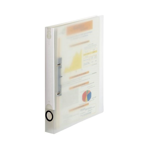 （まとめ） TANOSEEDリングファイル（PP表紙） A4タテ 2穴 200枚収容 背幅38mm クリア 1セット（10冊） 10セット