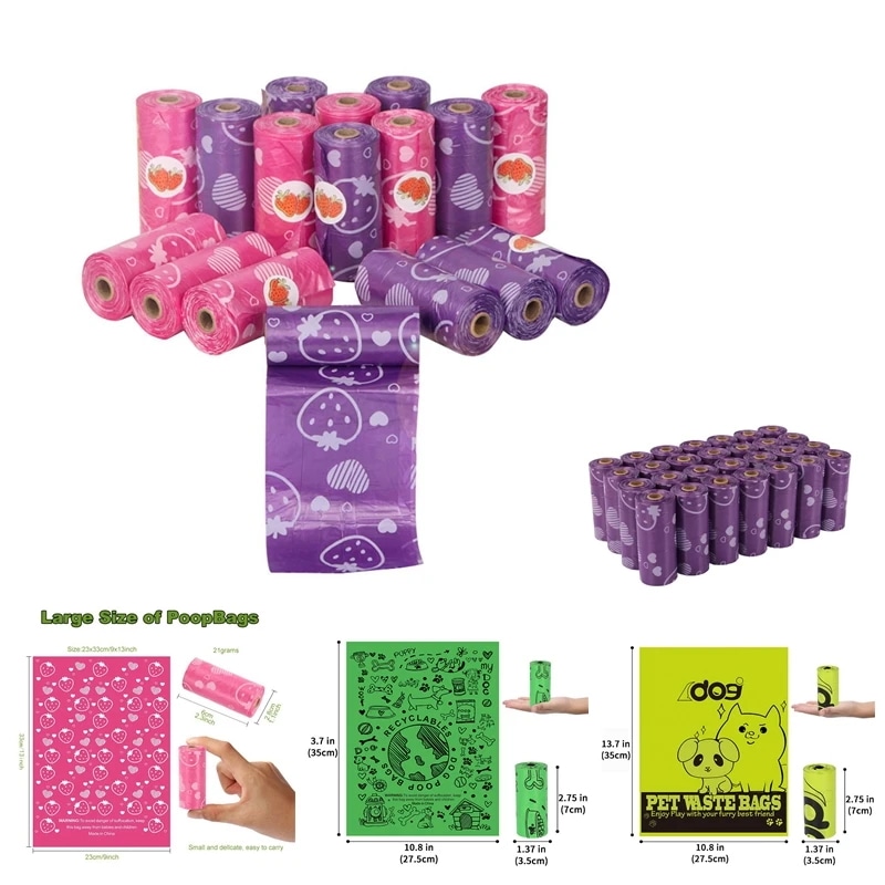 ペットのゴミ袋,150ロール,犬のコレクション,ディスペンサーゴミ袋,屋外水鉄砲,犬用品,15バッグ/ロール