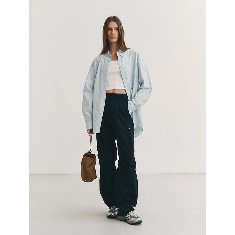 ダンスト女性用クラシックカーゴパンツネイビー UDPA4A219N2