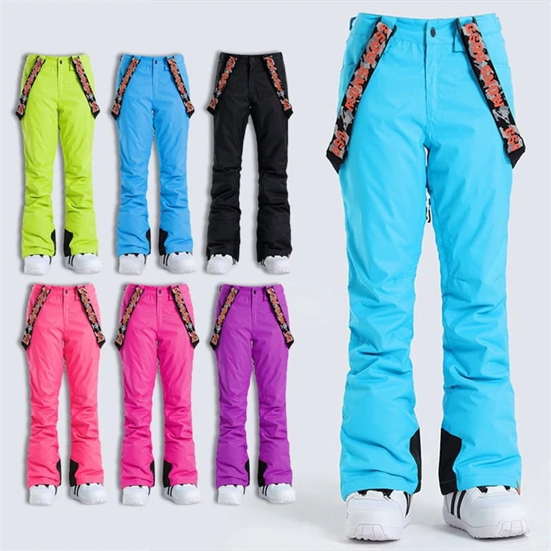 ビブパンツ レディース スノーボードウェア ストレッチ スノーパンツ ボトムス 立体縫製 撥水加工 スキー ショルダーストラップ ボトムス 防風防水防雪防寒保温通気 耐摩擦 韓国