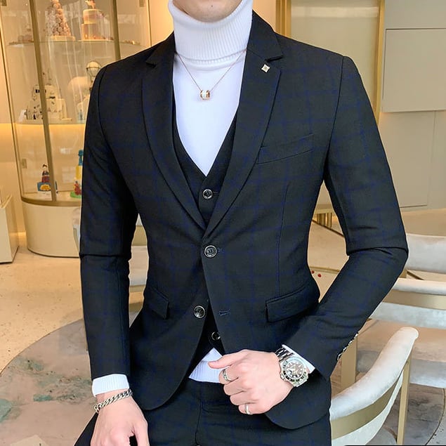 スーツ 紳士服 男 メンズ 人気 おすすめ おしゃれ お洒落 激安 安い プチプラ ３点セット スリーピース シングルスーツ ベスト ジャケット 二つ釦 パンツ スラックス 無地 su