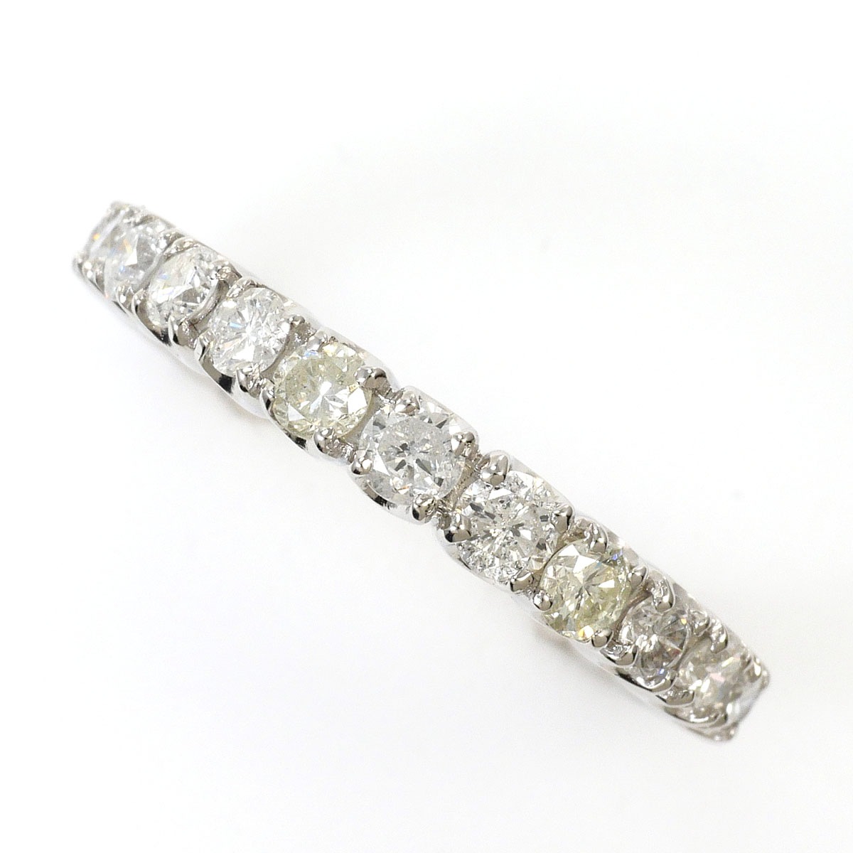 PT900 プラチナ リング・指輪 10号 ダイヤモンド 1.00ct 鑑別書 総重量約3.7g ジュエリー 中古