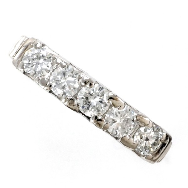 PT900 プラチナ リング 指輪 7号 ダイヤ 0.50 総重量約3.1g ジュエリー 中古
