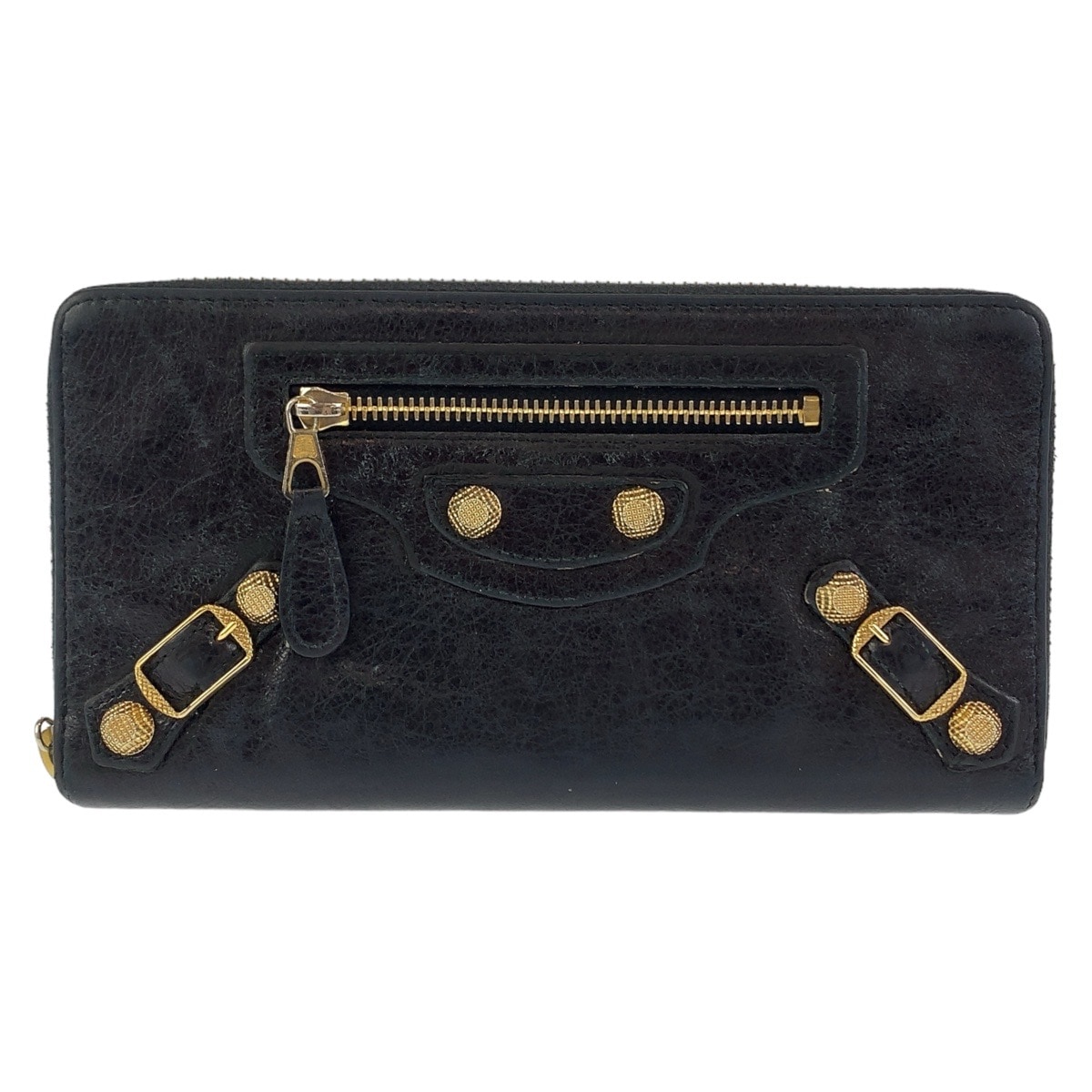 ジャイアント コンチネンタル ブラック ゴールド金具 レザー 長財布 ロングウォレット レディース 406945