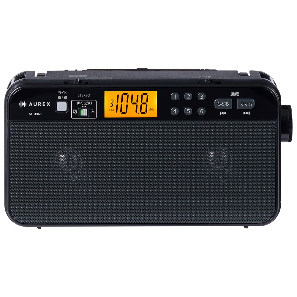 東芝 AX-SHR70(K) ワイドFM/AMラジオ　LEDライト搭載 AXSHR70K