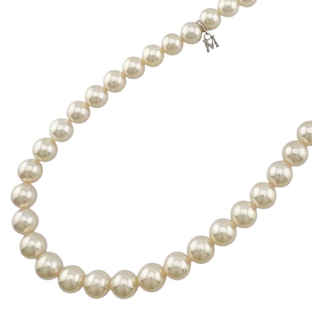 ミキモト ネックレス シルバー パール MIKIMOTO 中古 美品