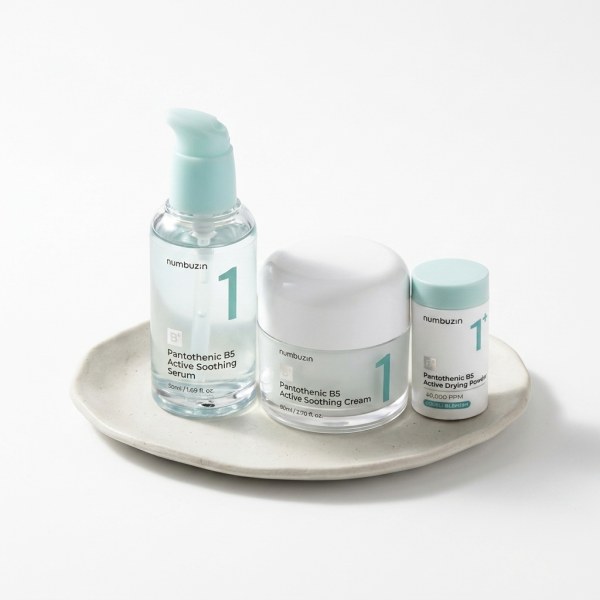 [ 1番 3種セット] 1番 パントテン酸トラブルケアセット セラム 50ml + クリーム 80ml + パウダー 7g