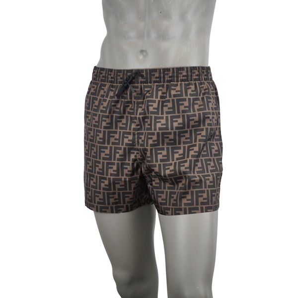 FENDI フェンディ FF NYLON SWIM SHORTS/ＦＦ 総柄 スイムウェア　海パン　ショートパンツ/FXB077 A79F F13IZ
