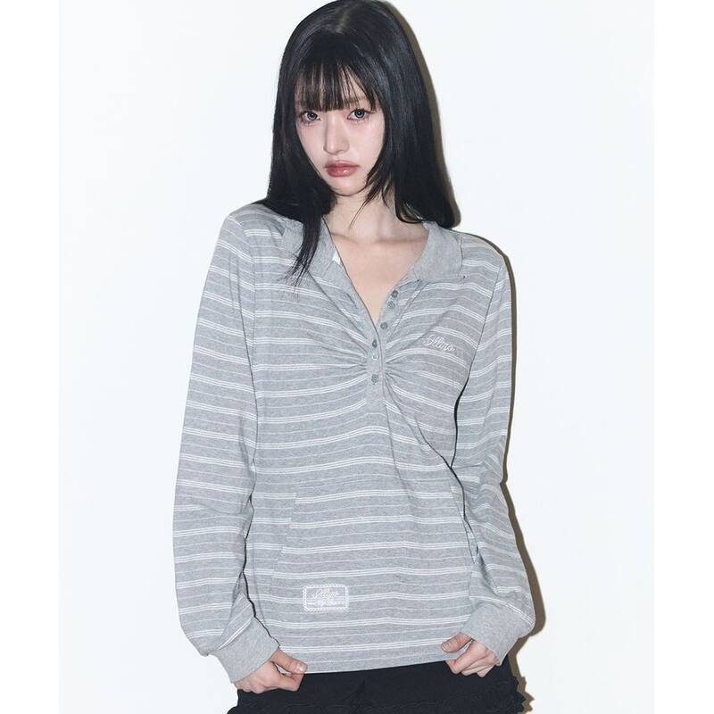 ILLIGO オープンカラー 長袖 メランジ 26SPTOP11ML 374357