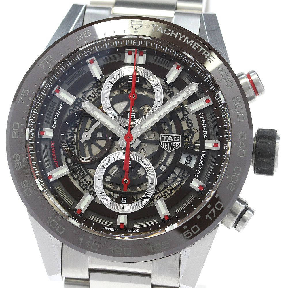 タグホイヤー TAG HEUER CAR201U-0 カレラ Cal.ホイヤー01 クロノグラフ 自動巻き メンズ 保証書付き_860919【中古】
