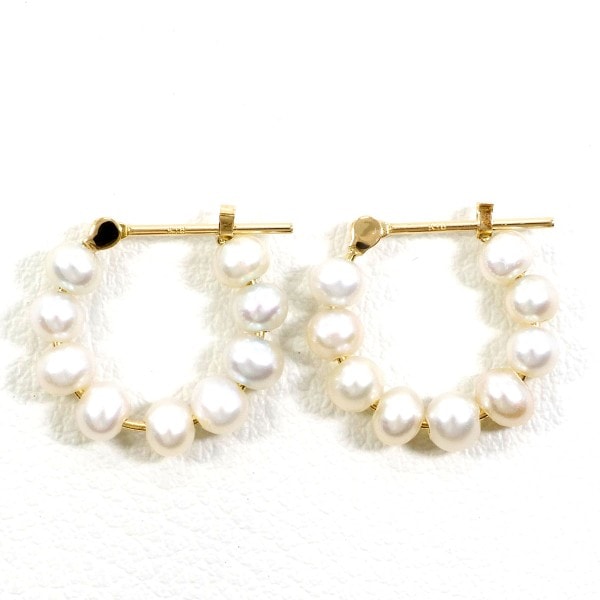 K18 18金 YG イエローゴールド ピアス パール(真珠) 総重量約1.4g ジュエリー 中古