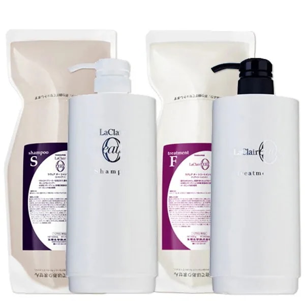 ラクレア オー シャンプーSスムース600mL+トリートメントFフル600g+各専用ディスペンサー