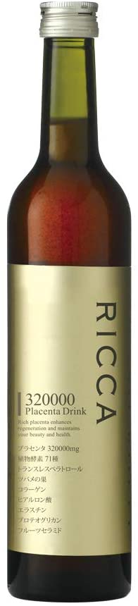 RICCA 320000 プラセンタドリンク ボトルタイプ 500ml (高濃度プラセンタエキス 植物酵素 配合)