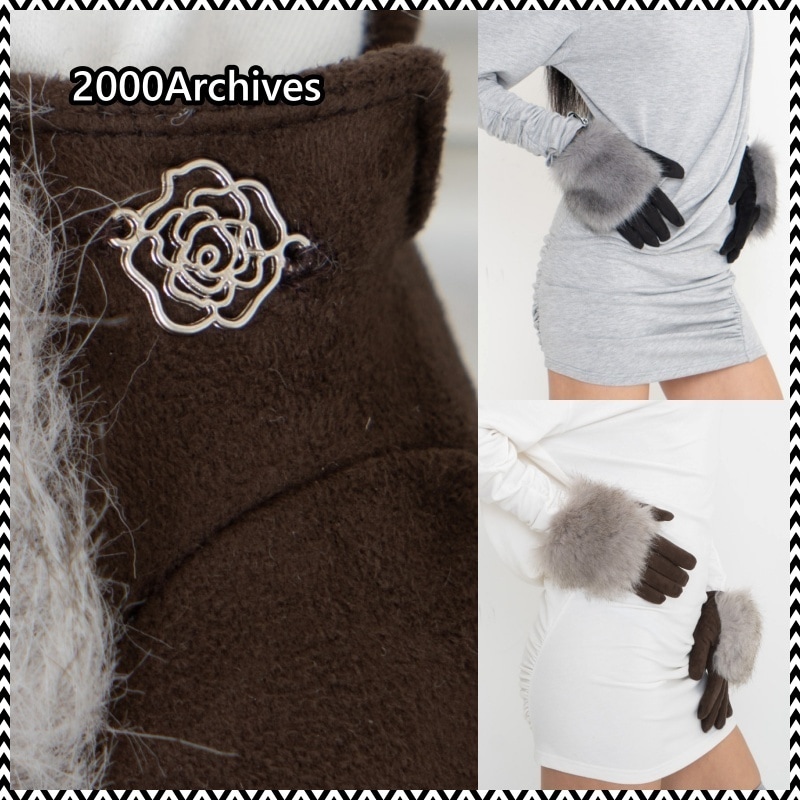 2000Archives FUR SUEDE GLOVES
