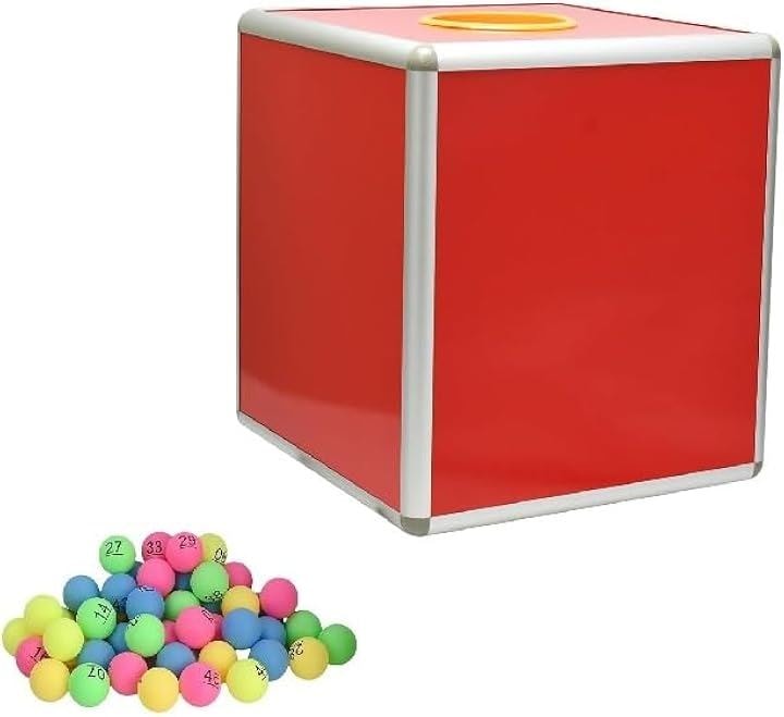 くじ引きボックス 大きい 30cm ビンゴゲームマシーン 抽選ボックス アンケート回収 箱 つかみ取り 30ｃｍ 全面不透明 ボールつき