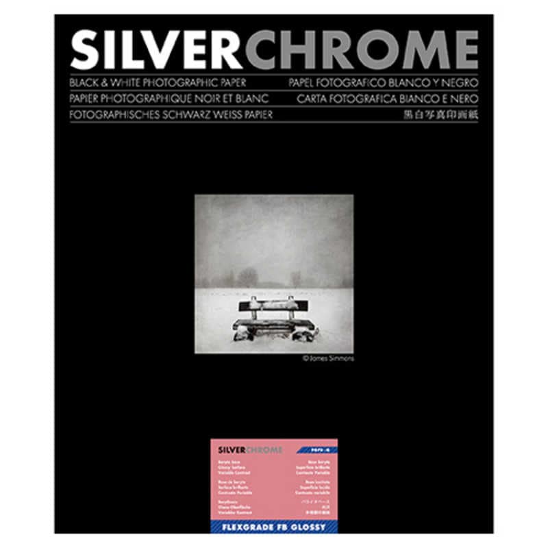 中外写真薬品　SILVERCHROME FLEXGRADE FB Glossy シルバークローム フレックスグレード 10x12インチ 25枚入［四切 /25枚 /無光沢］　433525