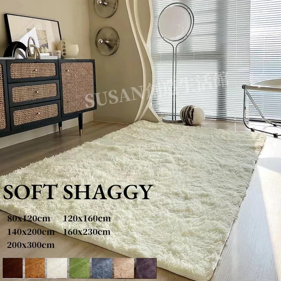 ホットカーペット対応 厚手マット毛足40ミリ 滑り止め 洗える カーペット北欧風長方形 ラグ じゅうたんカーペット