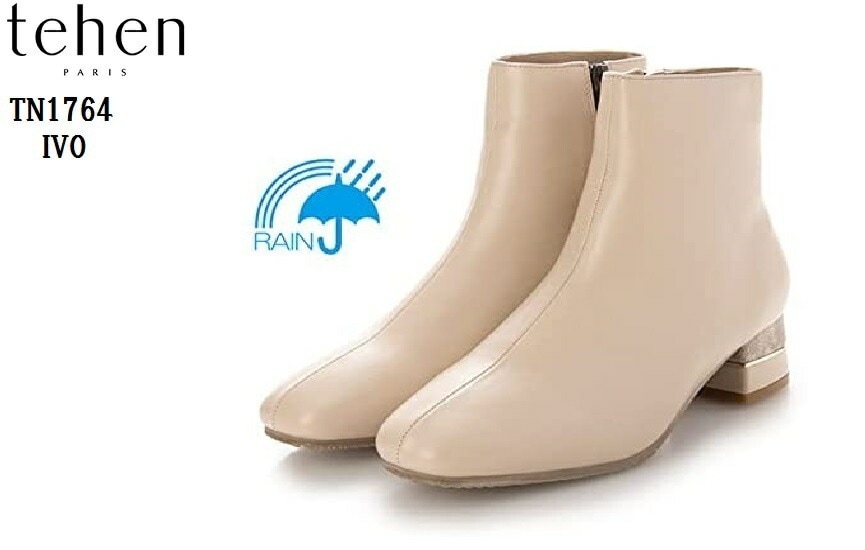 tehen(テーン)TN1764 エレガンスストレッチショートブーツ 金具のラインと柄素材 レディス